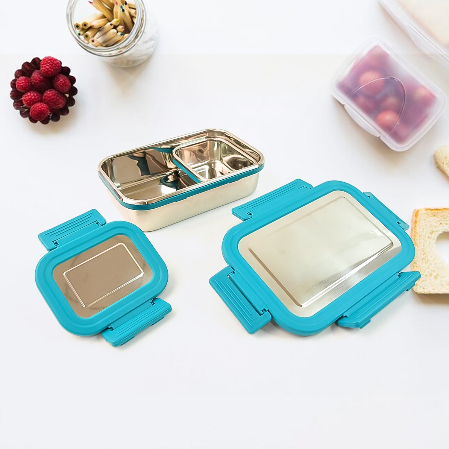 Apex Jerry Lunch Box Premium Stainless Steel Food Container (2 Pc / 700+200 ML Approx) Apex Jerry Lunch Box Premium Stainless Steel Food Container (2 Pc / 700+200 ML Approx)